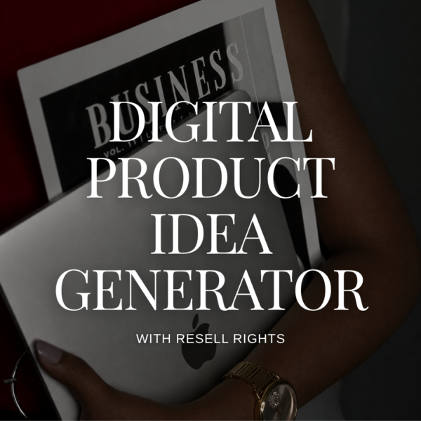 Digital Product Idea Generator white-label spreadsheet with resale rights