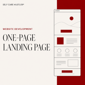One-page landing page design service by Self Care Hustler