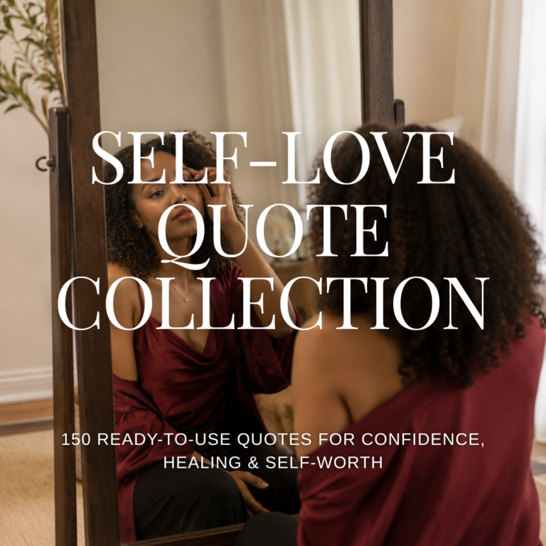 The Self-Love Quote Collection featuring 150 quotes for confidence, healing and self-worth